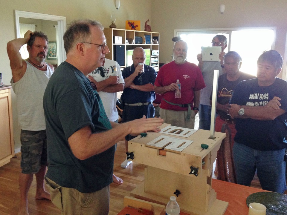 Tom Russell shows off our new workshop project – a mortise and tenon jig