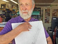 14 Gary Cassel holds drawing of simple to build uke